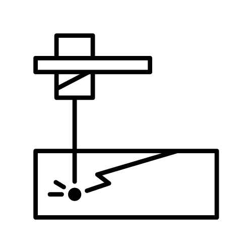 logo en flat design d'une découpe laser pour illustrer les services de thomas wagner décorations sur-mesure